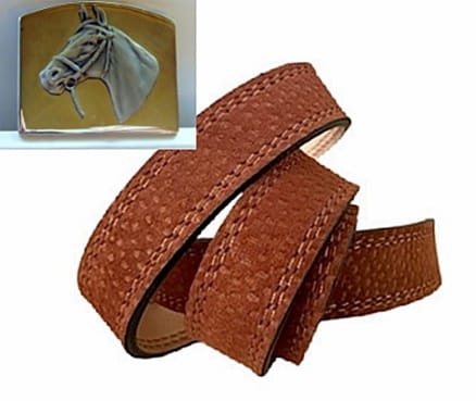 Capybara belt horse head buckle