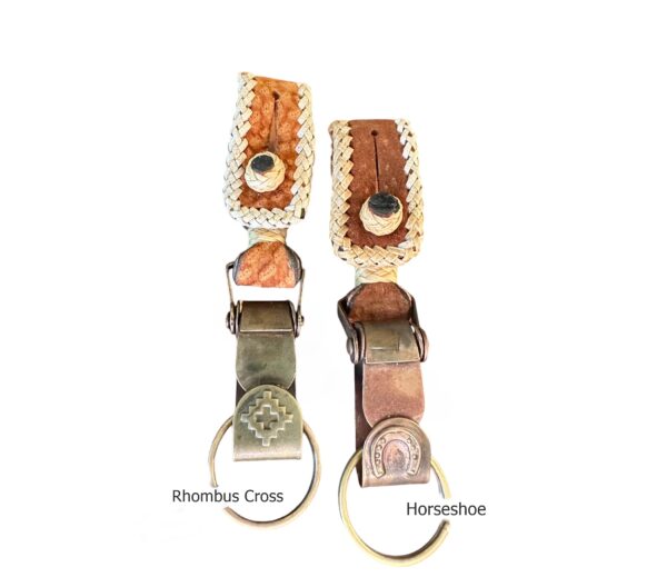AUTHENTIC CARPINCHO / CAPYBARA HIDE CLIP STYLE KEYCHAIN / KEY RING / RAWHIDE BRAIDING - LLA459/275-C - Image 3