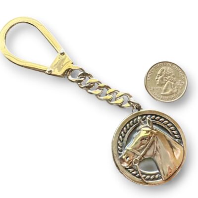 Silver Horse Head Keyring - Key Chain