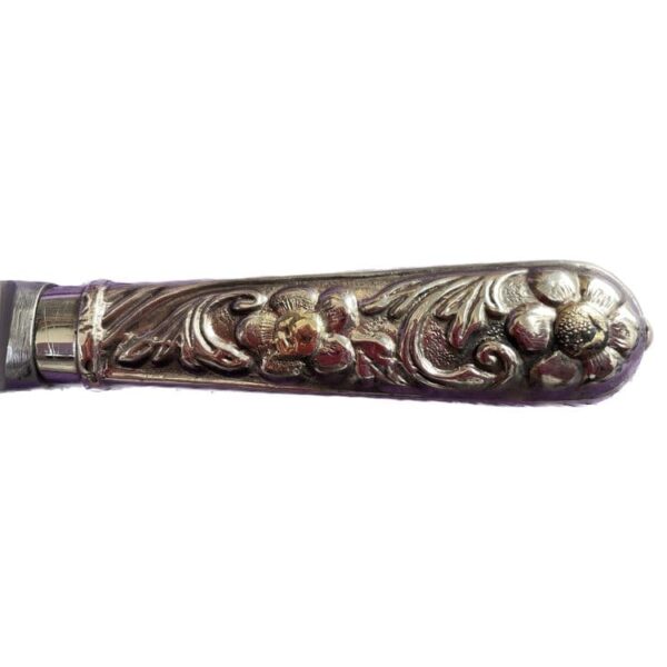 AUTHENTIC, HANDMADE ALPACA SILVER ARGENTINIAN GAUCHO KNIFE WITH STAINLESS STEEL BLADE - CACU-404/3344 - Image 6