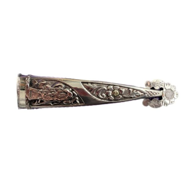 AUTHENTIC, HANDMADE ALPACA SILVER ARGENTINIAN GAUCHO KNIFE WITH STAINLESS STEEL BLADE - CACU-404/3344 - Image 8