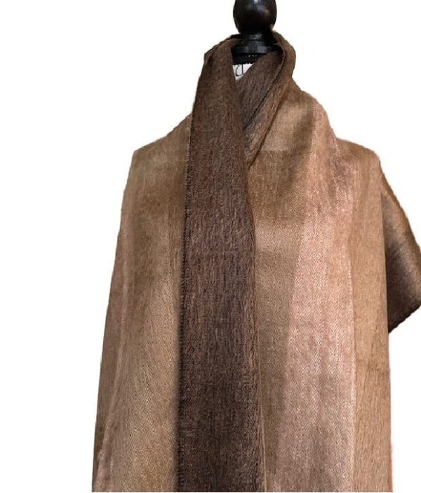 100% GENUINE ALPACA FIBER WRAP, THROW, SHAWL - HANDMADE AND ULTRA SOFT! - OBO-22/MBWN