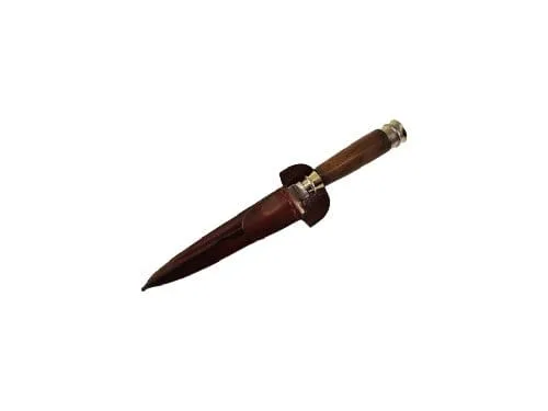 HAND CRAFTED HARDWOOD GAUCHO KNIFE WITH ALPACA SILVER & GUYA HARDWOOD HANDLE - CUCA625/1738 - Image 3
