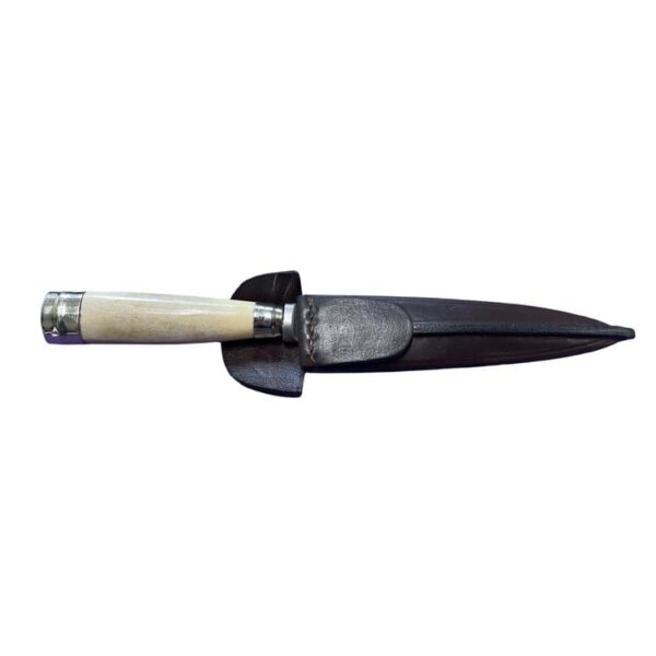 GENUINE & AUTHENTIC BONE HANDLED GAUCHO KNIFE - ALPACA SILVER ADORNMENTS WITH A 14CM, FULL TANG STAINLESS STEEL BLADE - ARG-CUCA/2086-14 - Image 3