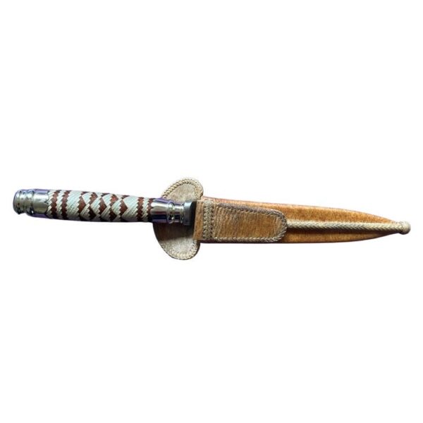 "TIENTO" HAND BRAIDED RAWHIDE GAUCHO KNIFE HANDLE WITH ALPACA SILVER ACCENTS - Image 11