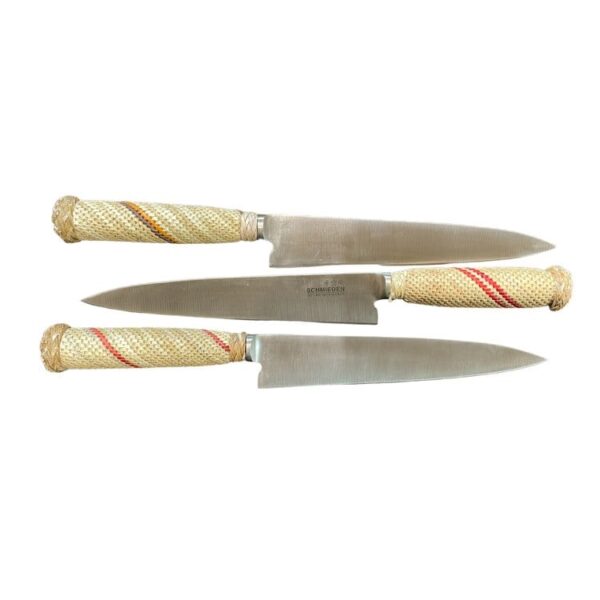 20CM HAND BRAIDED RAW HIDE LEATHER GAUCHO KNIFE WITH MATCHING SCARAB - A RARE FIND! - Image 5