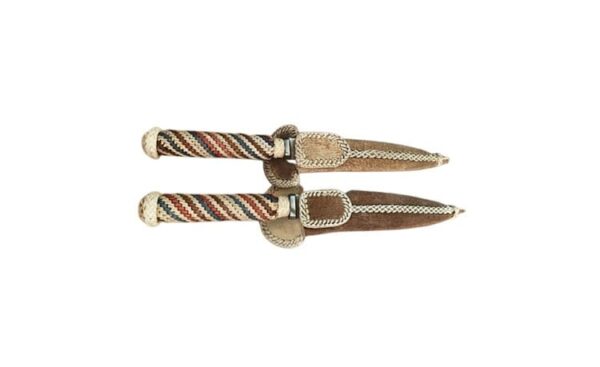 12cm STAINLESS STEEL FIXED BLADE GAUCHO KNIFE WITH 100% HAND BRAIDED RAW HIDE HANDLE - A WORKING PIECE OF ART - EA-CI05514/1527/BL - Image 3