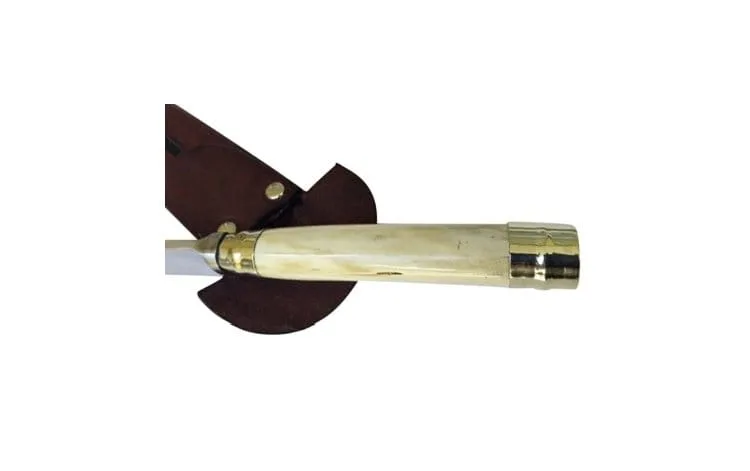 EXTRA LONG 20CM STAINLESS STEEL BLADE WITH BONE HANDLE AND ALPACA SILVER BBQ STYLE GAUCHO KNIFE - CACU-674/2151-20 - Image 4