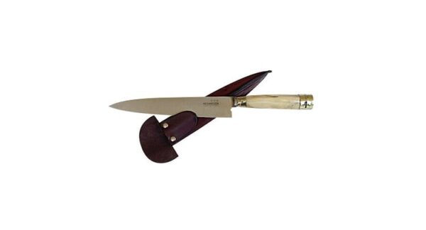 EXTRA LONG 20CM STAINLESS STEEL BLADE WITH BONE HANDLE AND ALPACA SILVER BBQ STYLE GAUCHO KNIFE - CACU-674/2151-20 - Image 5