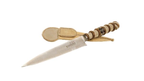 HAND BRAIDED RAWHIDE GAUCHO KNIFE HANDLE WITH STAINLESS STEEL PATAGONIA BLADE - 100% AUTHENTIC ARGENTINE MADE! PL-CUCH22/40-BKSP