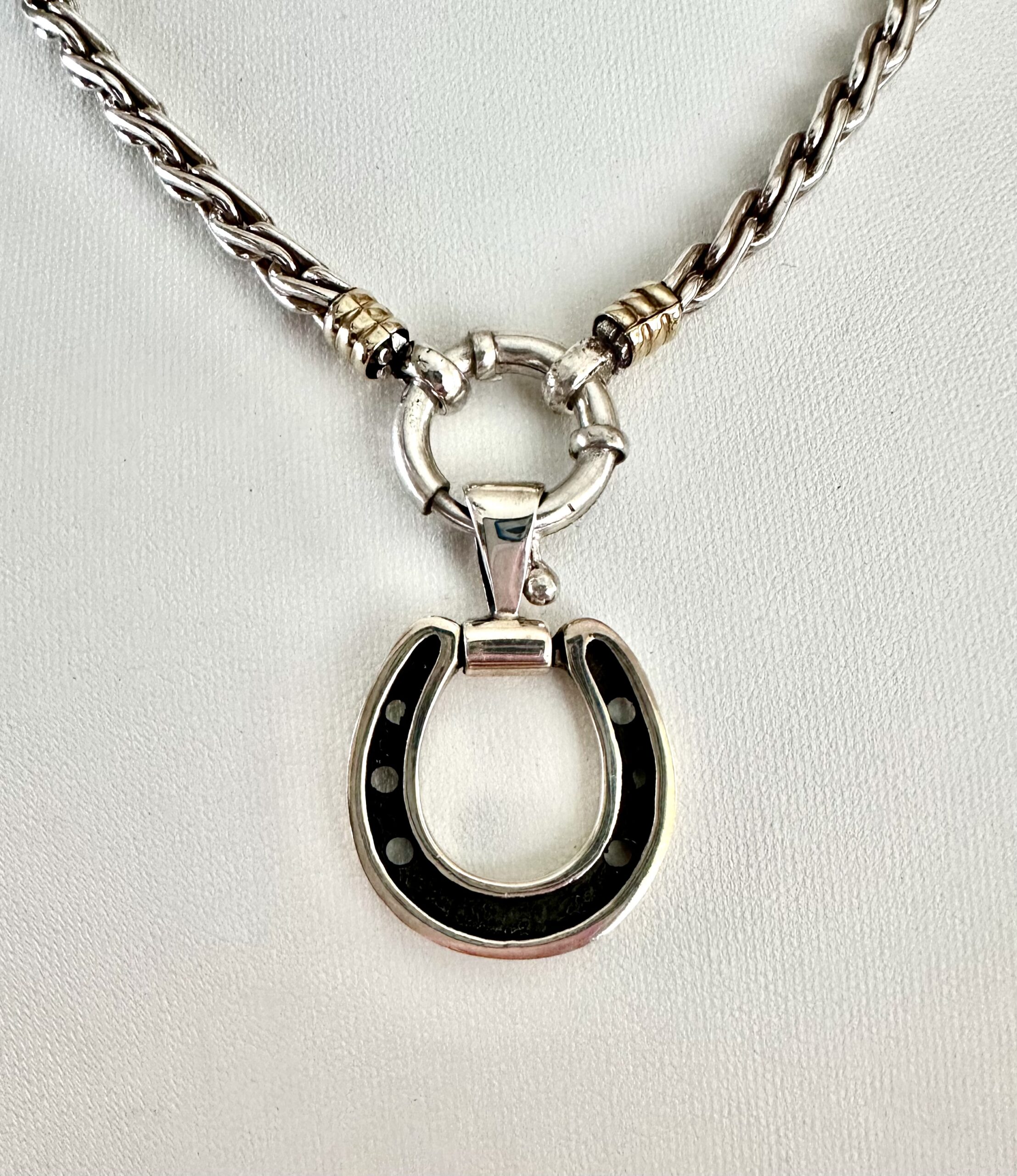 sterling silver horseshoe necklace