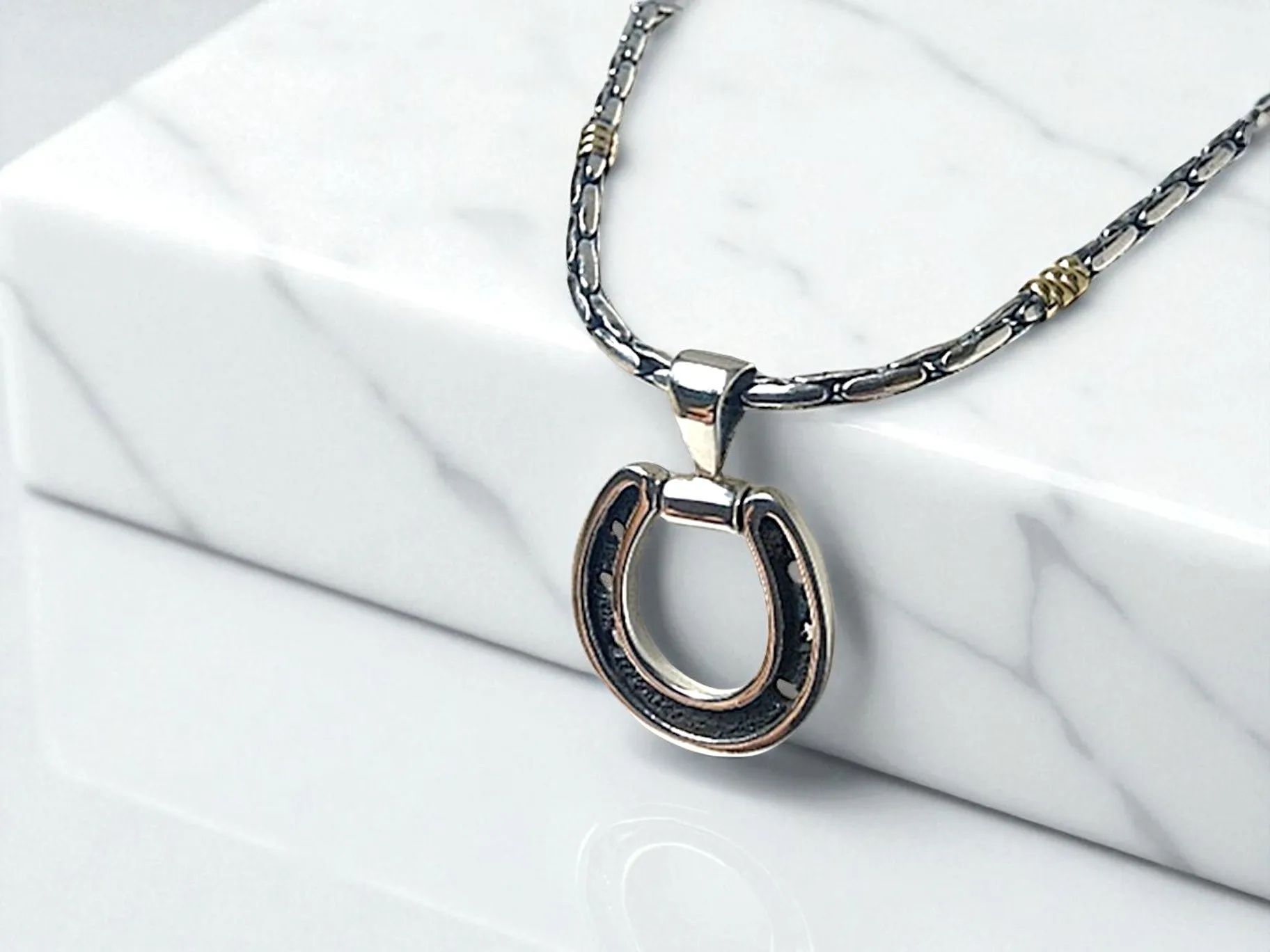 Horseshoe 3-Dimensional, Reversable Pendant - Image 2