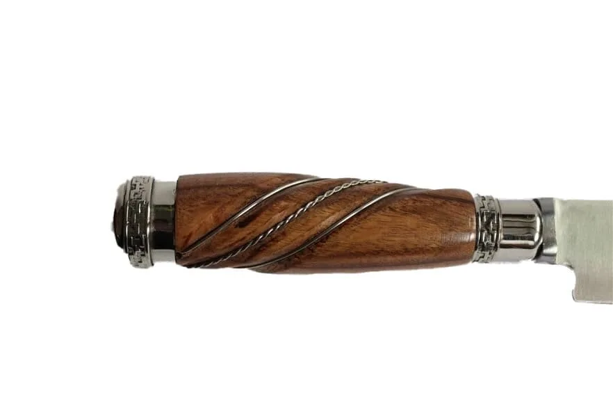 FIXED BLADE 14CM DOUBLE FERRULE GAUCHO KNIFE, HAND CRAFTED ARGENTINA! - EA-CI0004814-988/1343 - Image 2