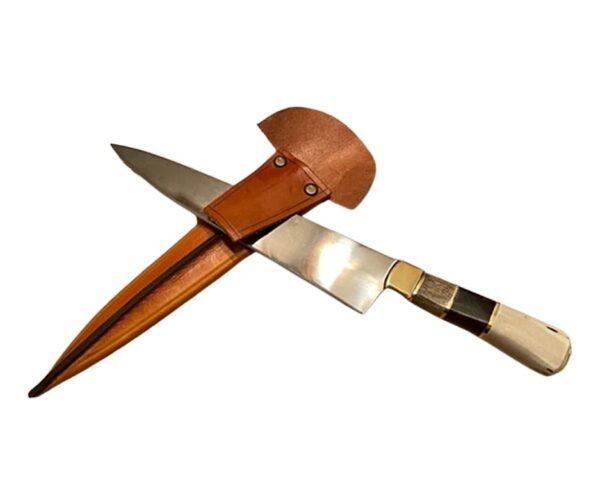 EXTRA WIDE, EXTRA LONG, 20CM ARGENTINEAN BBQ / ASADO KNIFE - AUTHENTIC BONE, HARDWOOD HANDLE - HANDMADE IN TANDIL, ARGENTINA!