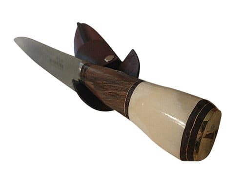 Walnut wood bone knife