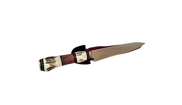 HANDMADE IN ARGENTINA - DEER ANTLER WITH EXOTIC HARDWOOD HANDLED GAUCHO STEAK KNIFE - CUCA-980/1468 - Image 2
