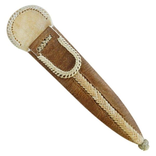 SCULPTED HEAVY HANDLED, STAGHORN, GAUCHO KNIFE WITH A DECORTIVE ALPACA SILVER INLAID - CUCA/MOD-840/23 - Image 2