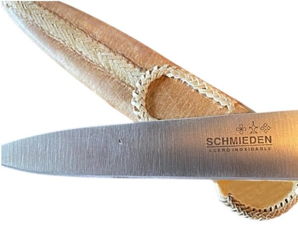AUTHENTIC BONE HANDLE GAUCHO KNIFE WITH FULL TANG, FIXED STAINLESS STEEL BLADE & ALPACA SILVER ACCENTS - CUCA126/2350-14 - Image 3