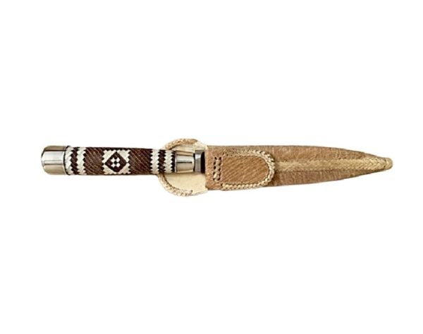 FIXED BLADE GAUCHO KNIFE, HAND BRAIDED RAWHIDE HANDLE, 100% CRAFTED BY HAND IN ARGENTINA! - CUCA408/1461 - Image 8