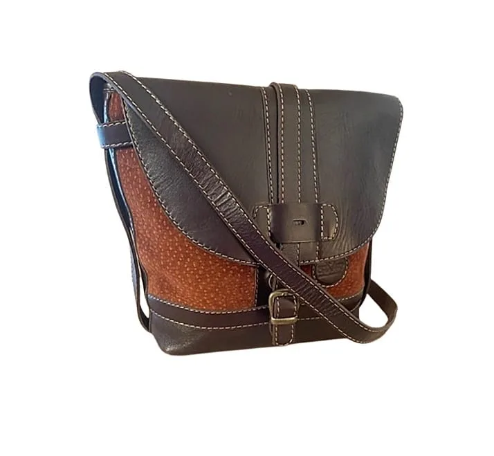 GENUINE EXOTIC CARPINCHO / CAPYBARA HIDE SHOULDER / CROSS BODY SHOULDER BAG - HANDMADE IN ARGENTINA -M/2799-C - Image 2