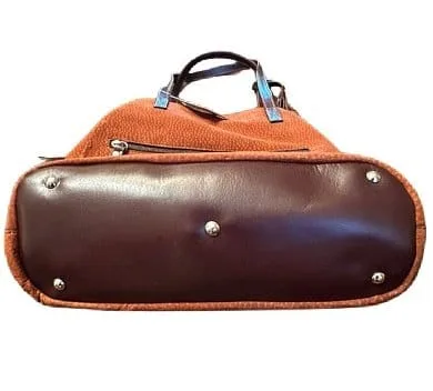 EXOTIC CARPINCHO / CAPYBARA HIDE TOTE / HOBO STYLED SHOULDER BAG - HANDMADE IN ARGENTINA -OZ-362/2518-C - Image 6