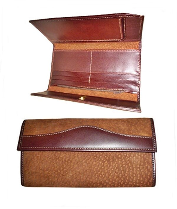 CARPINCHO / CAPYBARA LEATHER LADIES CLUTCH STYLE WALLET WITH MULTIPLE CREDIT CARD SLOTS - REMI/32-C - Image 4