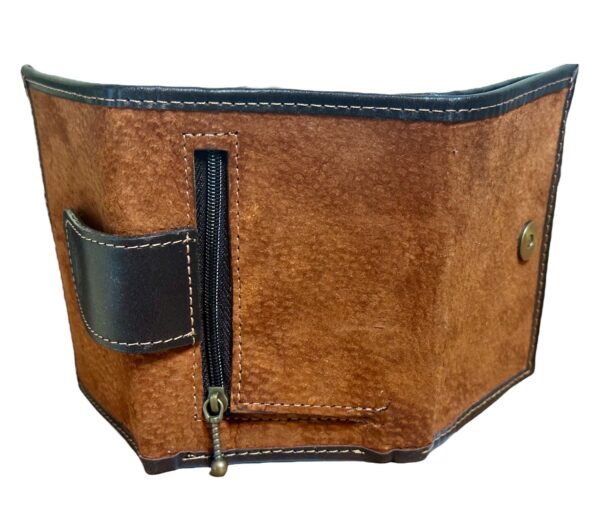 CAPYBARA CARPINCHO LEATHER TRI-FOLD UNISEX CREDIT CARD WALLET - HANDMADE IN ARGENTINA - Image 5