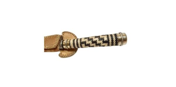 RAW HIDE LEATHER - TIENTO BRAIDED, WOVEN CUCHILLO VERIJERO GAUCHO KNIFE - GW-CUCH27/57 - Image 2
