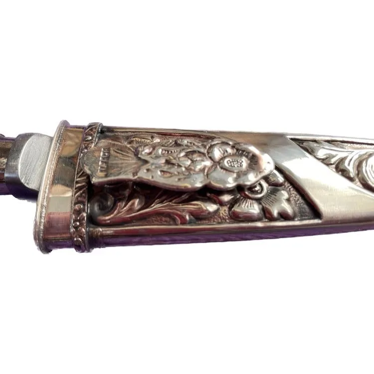 AUTHENTIC, HANDMADE ALPACA SILVER ARGENTINIAN GAUCHO KNIFE WITH STAINLESS STEEL BLADE - CACU-404/3344 - Image 3