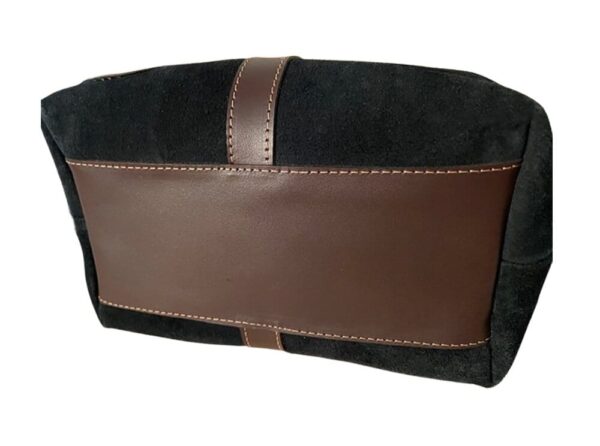 BLACK OR BROWN HANDMADE SUEDE ARGENTINE LEATHER MEN'S TOILETRY CASE / 'DOB-KIT' - EA-ACC007/1739-S - Image 4