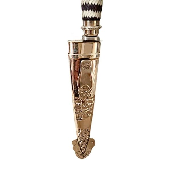 PICASSO STYLE GAUCHO KNIFE WITH 100% HAND BRAIDED HANDLE & ALPACA SILVER SCARAB - EA-CYP0714/2890 - Image 3