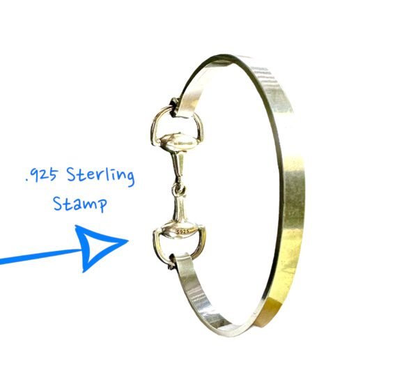 HORSE JEWELRY - EXTRA HEAVY SOLID STERLING SILVER SNAFFLE BIT BRACELET, HANDMADE - A GREAT EQUESTRIAN GIFT! - Image 6