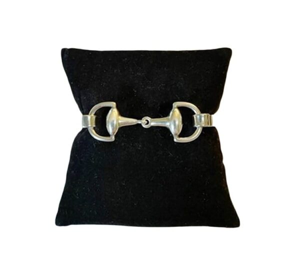 HORSE JEWELRY - EXTRA HEAVY SOLID STERLING SILVER SNAFFLE BIT BRACELET, HANDMADE - A GREAT EQUESTRIAN GIFT!