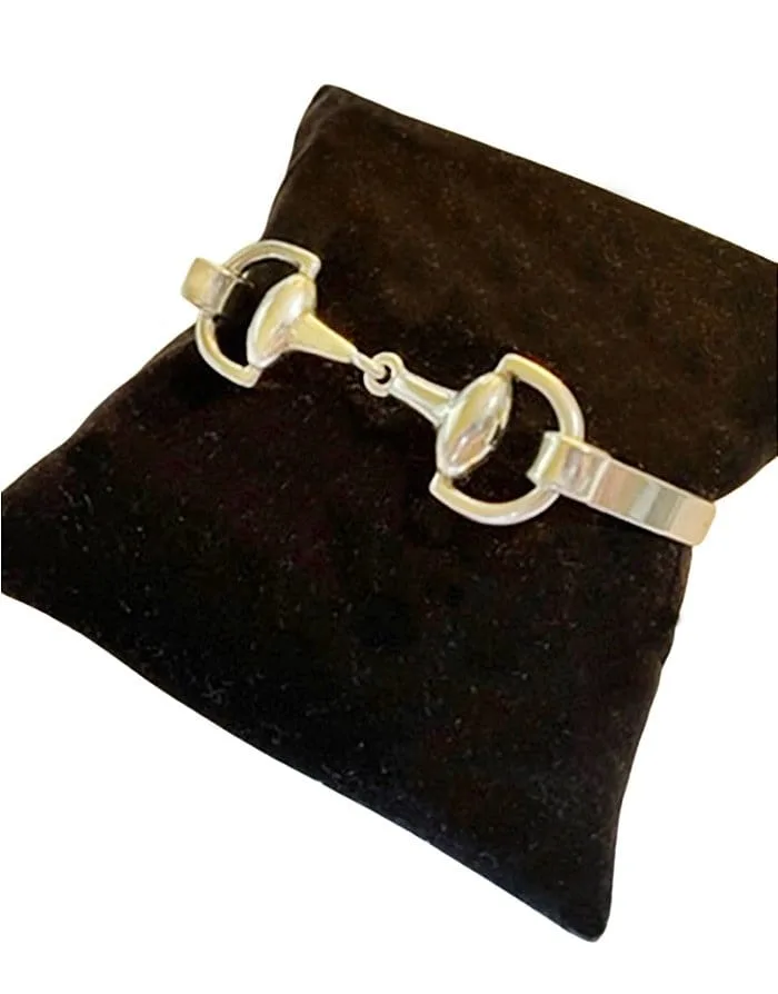 Solid Sterling Silver Snaffle Bit Bracelet - Image 3