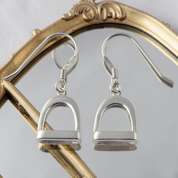English stirrup earrings