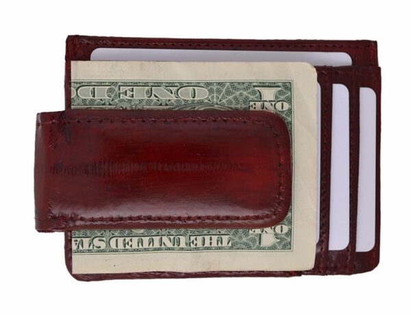 100% AUTHENTIC EEL SKIN MONEY CLIP / CREDIT CARD WALLET WITH ID WINDOW - EB2299-ESkin - Image 5