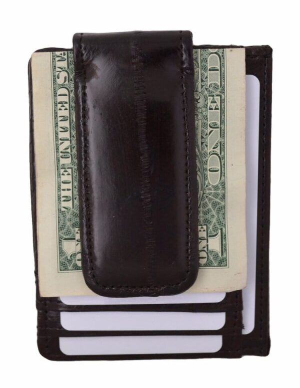 100% AUTHENTIC EEL SKIN MONEY CLIP / CREDIT CARD WALLET WITH ID WINDOW - EB2299-ESkin - Image 4