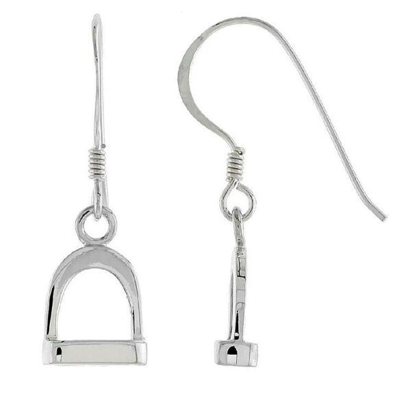 HORSE JEWELRY SOLID .925 STERLING SILVER RIDING STIRRUP EARRINGS - GREAT FOR ANY OCCASION! - EB16