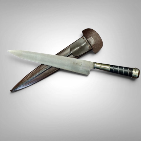 Exotic Ebony Wood Handle with Inlayed Alpaca Silver Wire Facon Knife - 30cm Extra Long, Spectacular Knife! - Image 8