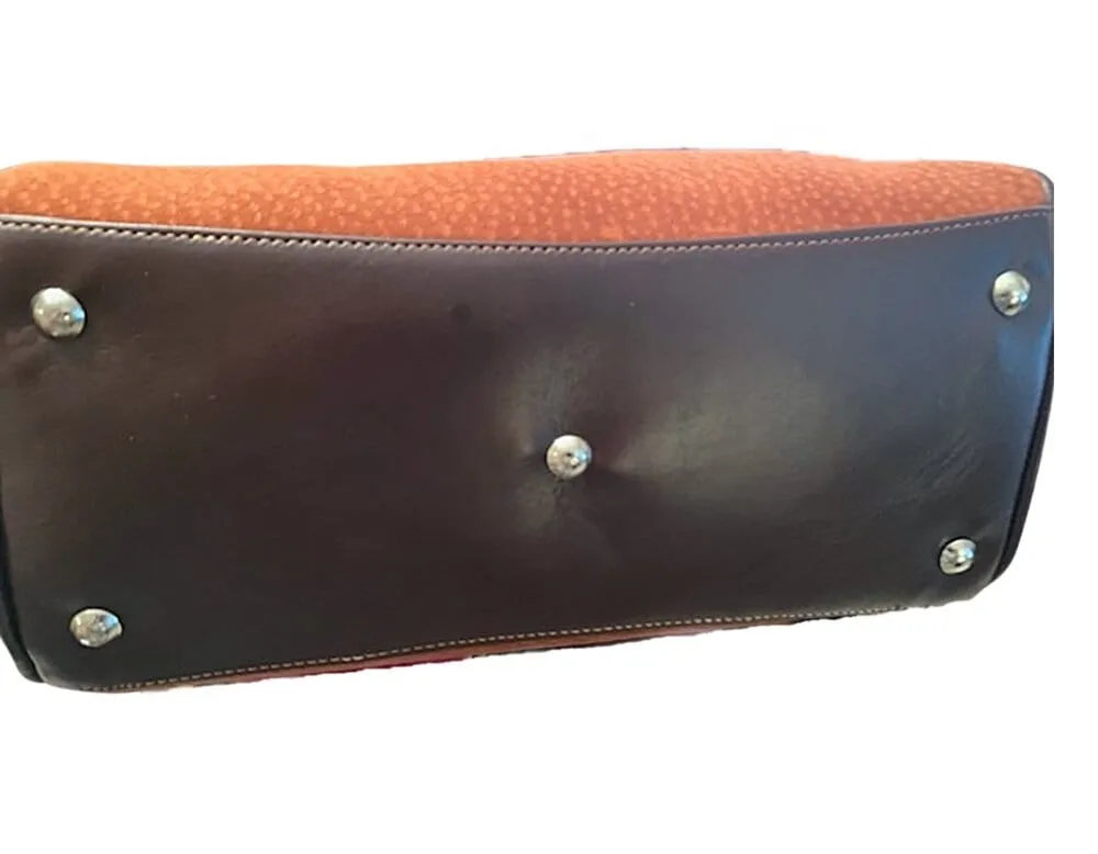 HANDMADE, EXTRA-LARGE CAPYBARA / CARPINCHO TOTE BAG WITH ARGENTINIAN COWHIDE TRIM - Image 3