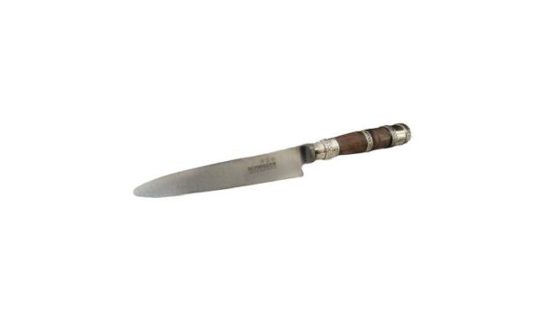 STAINLESS STEEL GAUCHO KNIFE, CUCHILLO WITH CHISELED HARDWOOD & BRASS HANDLE - CACU-478/2082 - Image 5