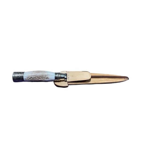 HANDMADE IN ARGENTINA - STAG HORN & ALPACA SILVER GAUCHO CUCHILLO FIXED BLADE KNIFE - CACU014/1894 - Image 5