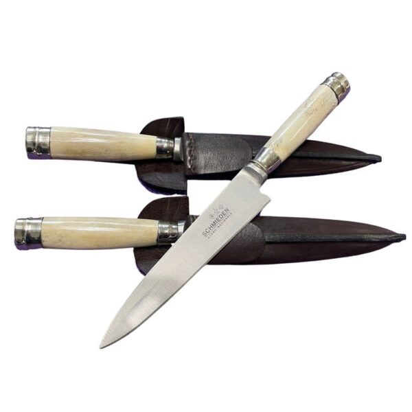 GENUINE & AUTHENTIC BONE HANDLED GAUCHO KNIFE - ALPACA SILVER ADORNMENTS WITH A 14CM, FULL TANG STAINLESS STEEL BLADE - ARG-CUCA/2086-14 - Image 4