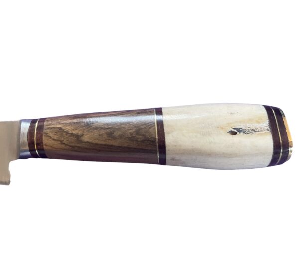 Rugged Style Gaucho Knife, Handmade of Natural Polished Bone, Exotic Wood with a Carbon Steel Blade - EUWB/10-12 - Image 4