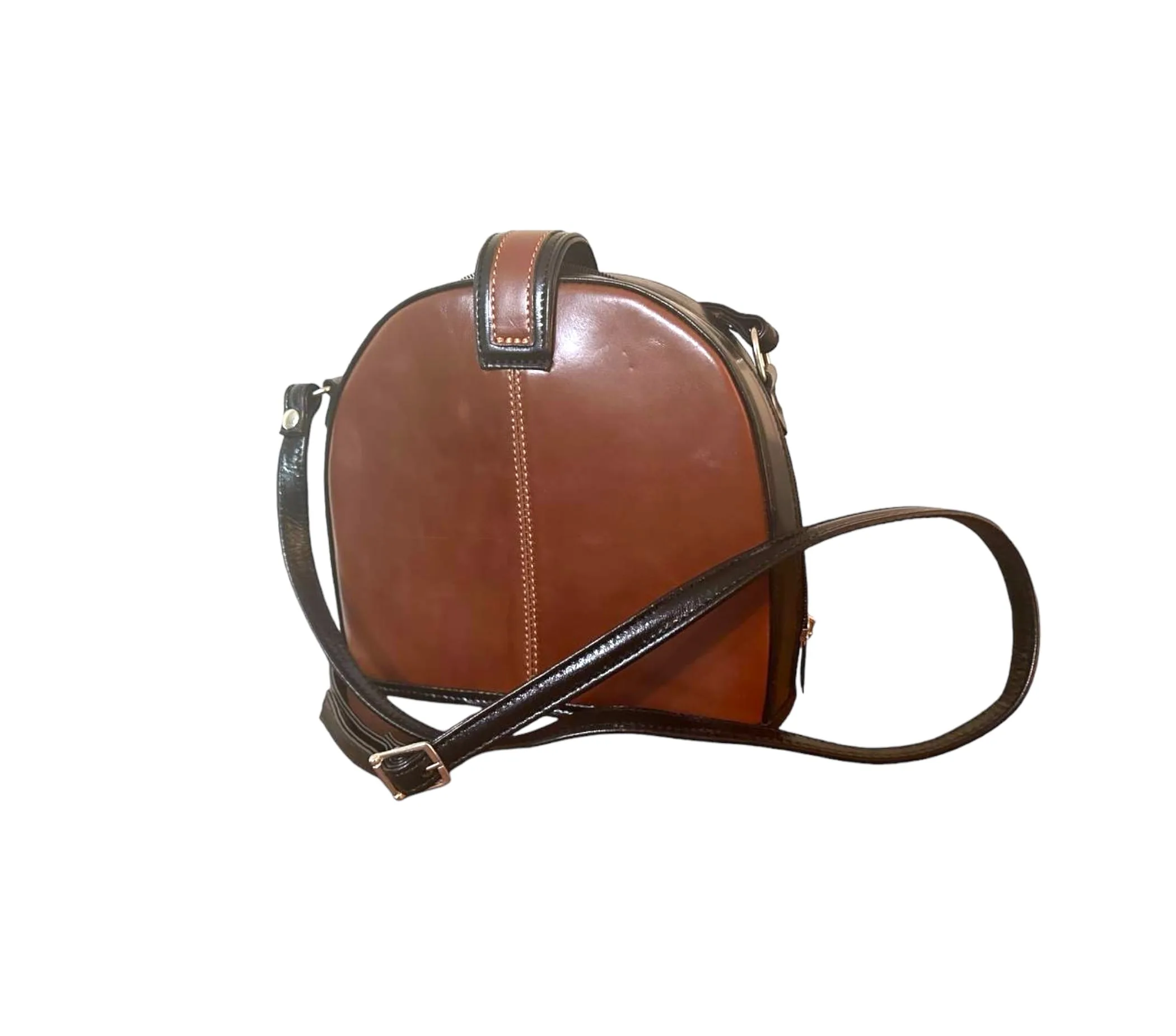 Handmade Argentinian Bicolored, Genuine Leather Crossbody Bag with Adjustable Strap - OZ-27/36 - Image 8