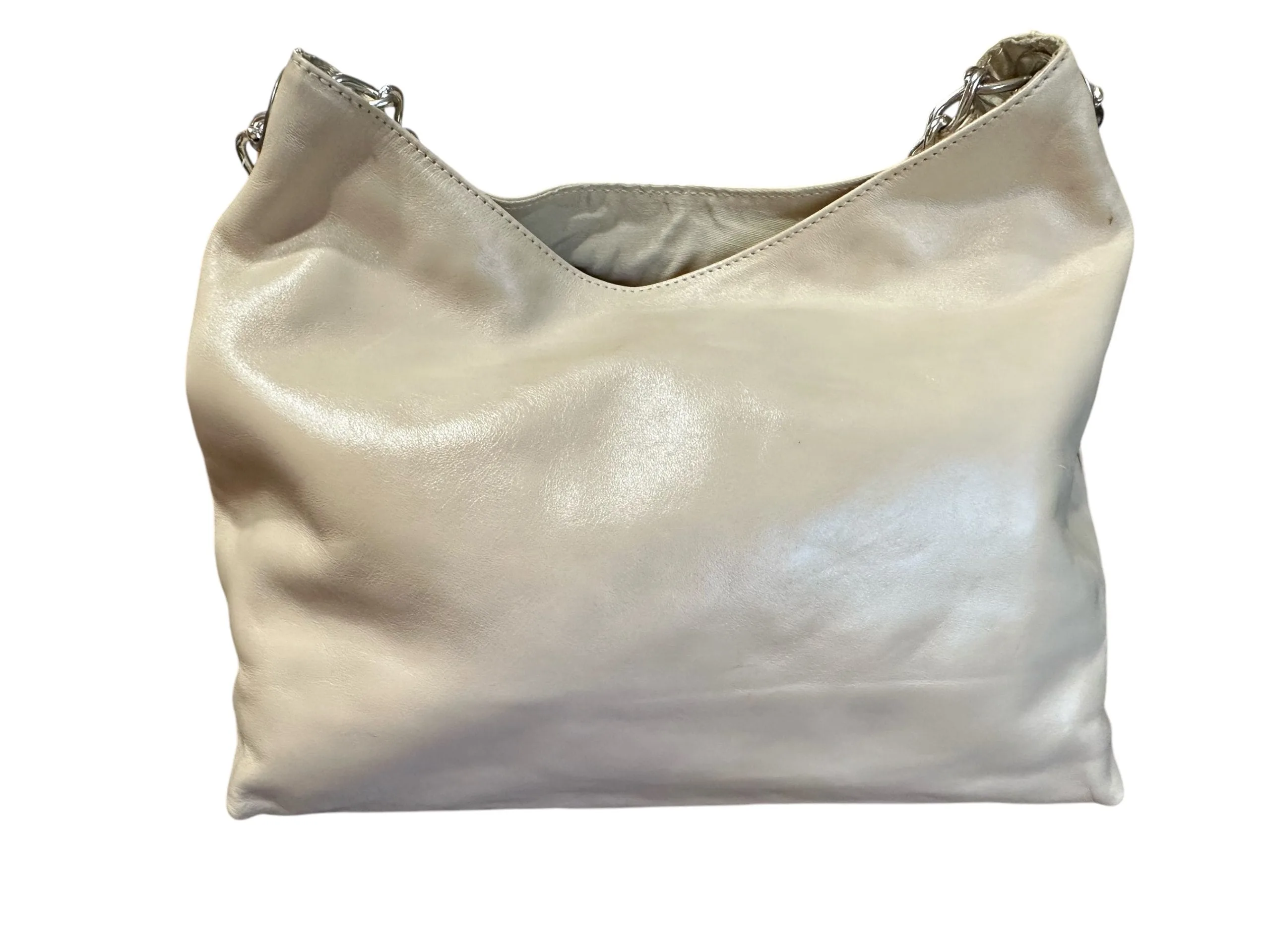 Prune Champagne Leather Chain Shoulder Bag - PM/3314 - Image 4
