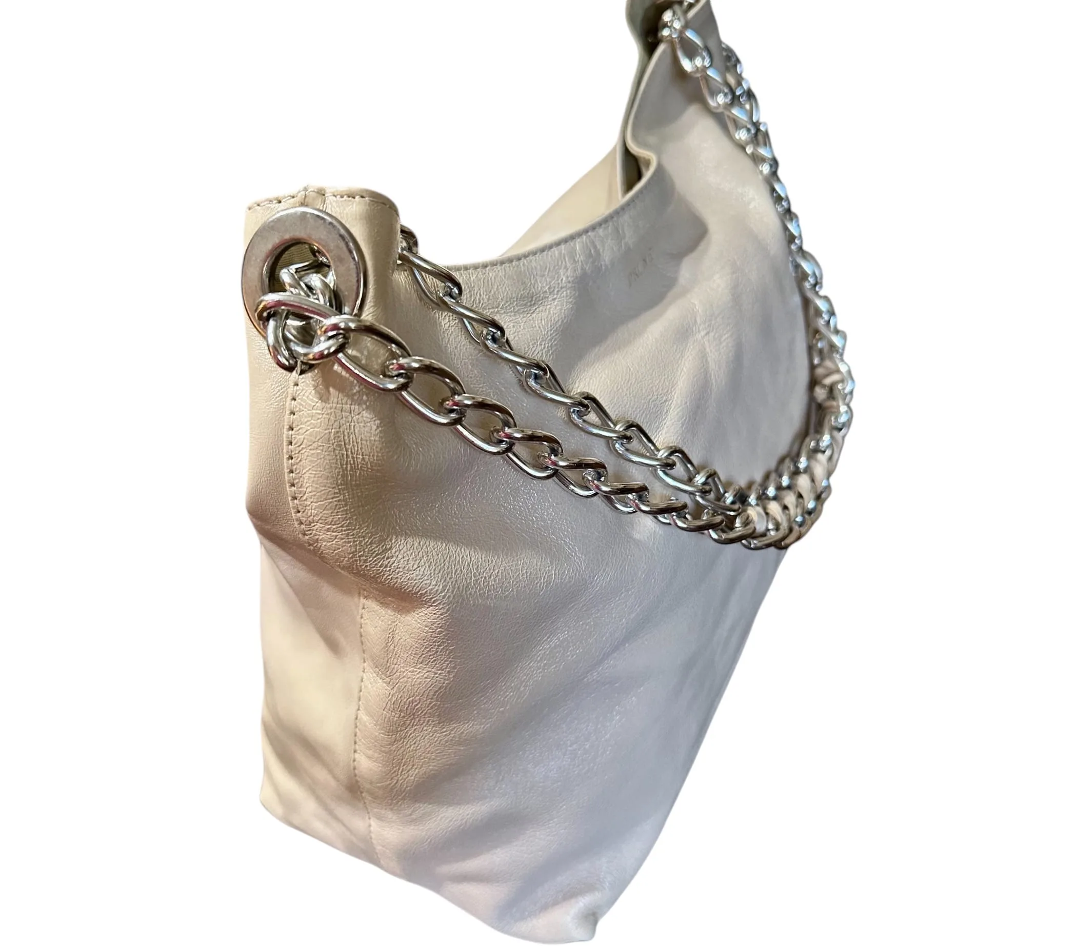Prune Champagne Leather Chain Shoulder Bag - PM/3314