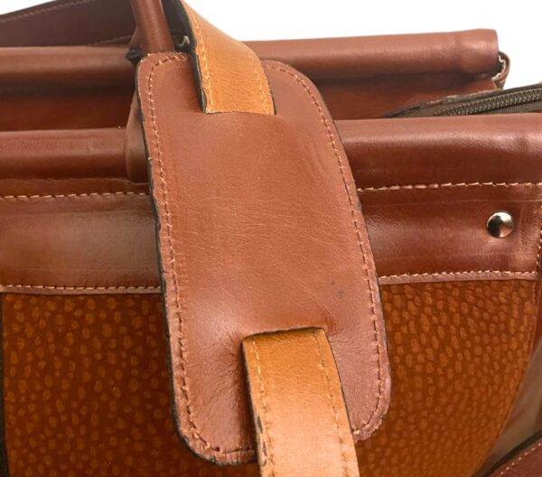 Capybara / Carpincho and Argentinian Cowhide Leather Weekender Travel Bag - Image 6