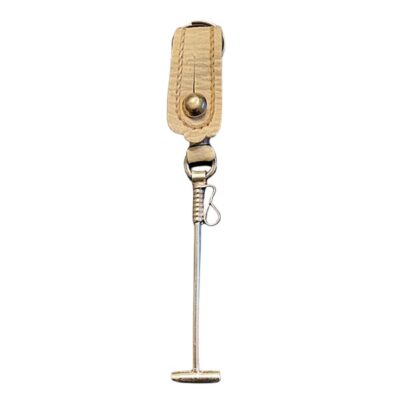 rawhide leather polo mallet key ring