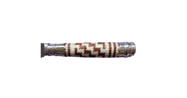 "TIENTO" HAND BRAIDED RAWHIDE GAUCHO KNIFE HANDLE WITH ALPACA SILVER ACCENTS - Image 4
